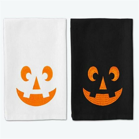 YOUNGS Cotton Halloween Kitchen Towel, Assorted Color - 2 Piece 82538